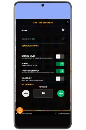 Sweet Bonanza 2500 general settings autoplay interface